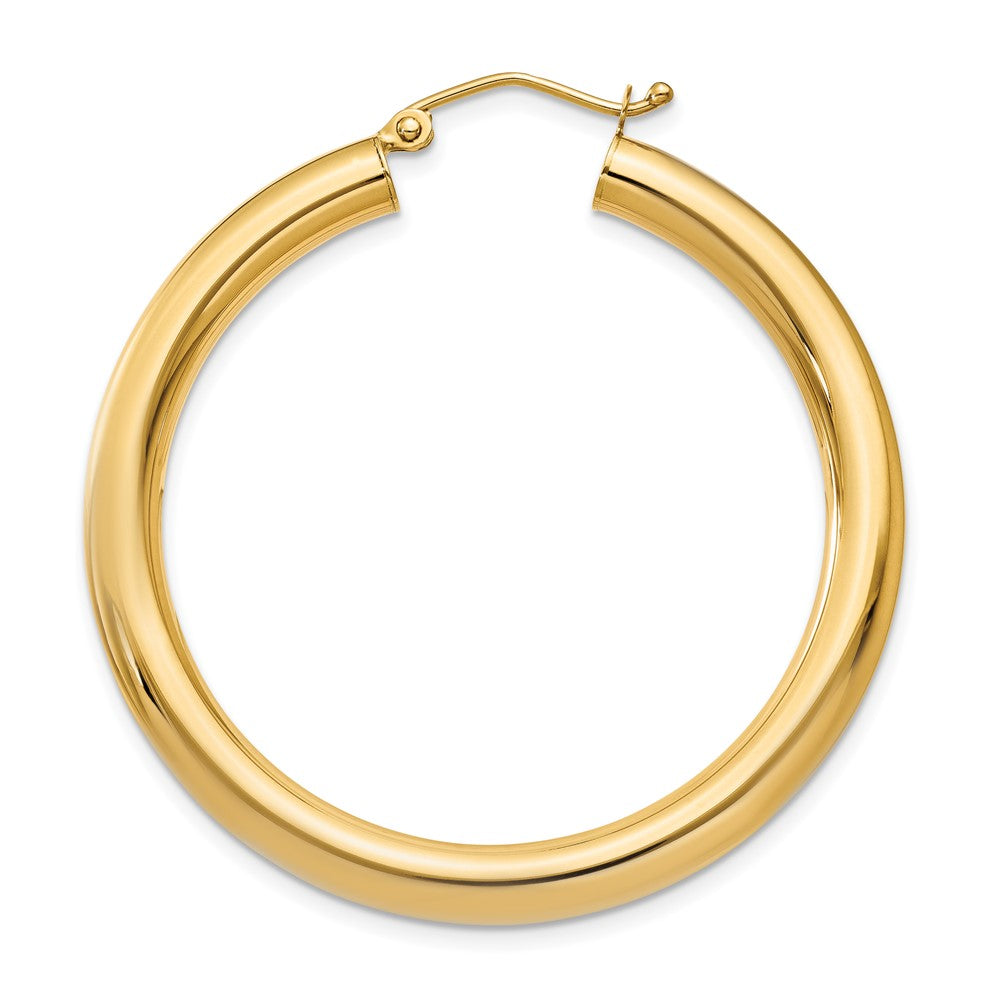 Single 14K Polished 4mm Tube Hoop Earring