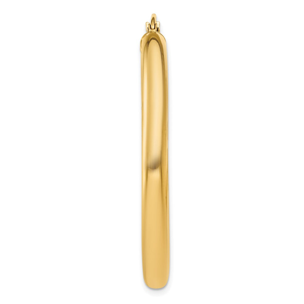 Single 14K Polished 4mm Lightweight Tube Hoop Earring
