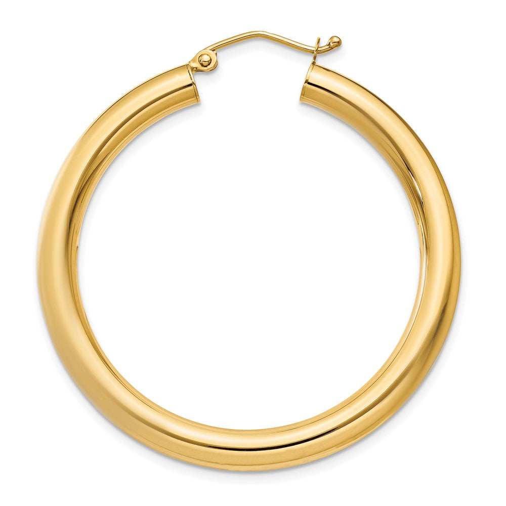 Single 14K Polished 4mm Lightweight Tube Hoop Earring