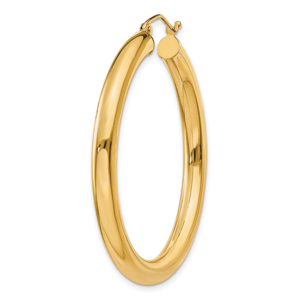 Single 14K Polished 4mm Lightweight Tube Hoop Earring