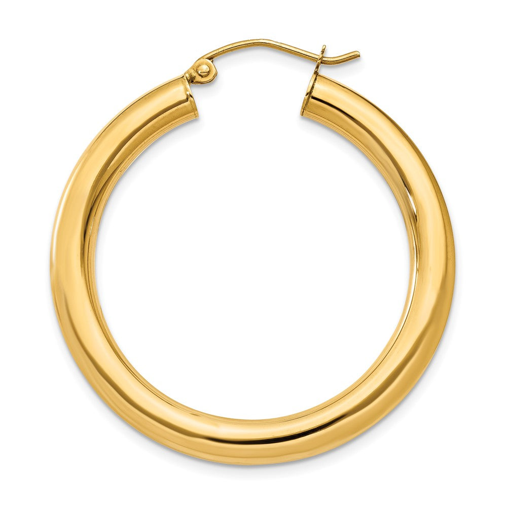 Single 14K Polished 4mm Tube Hoop Earring