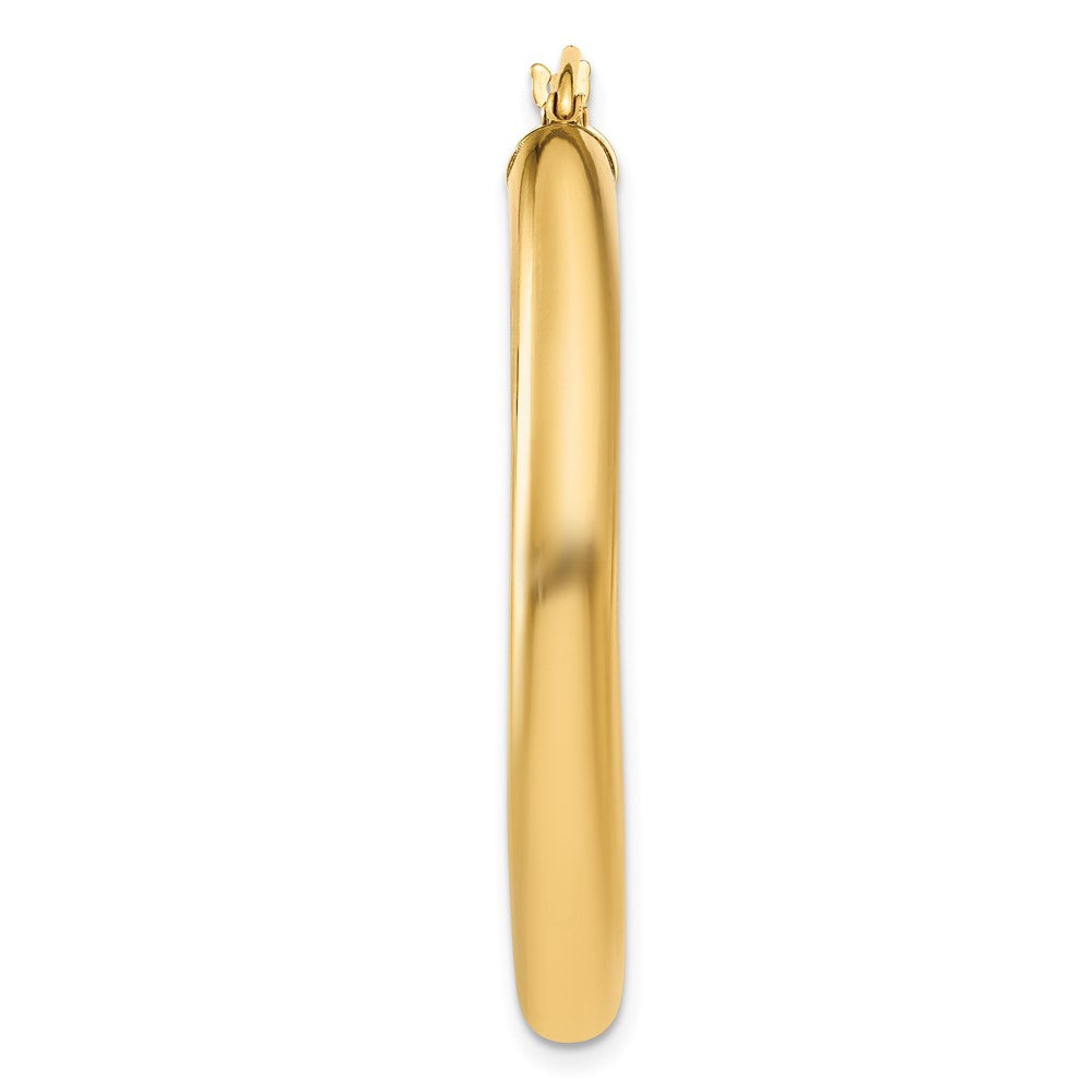 Single 14k Polished 4mm Lightweight Tube Hoop Earring