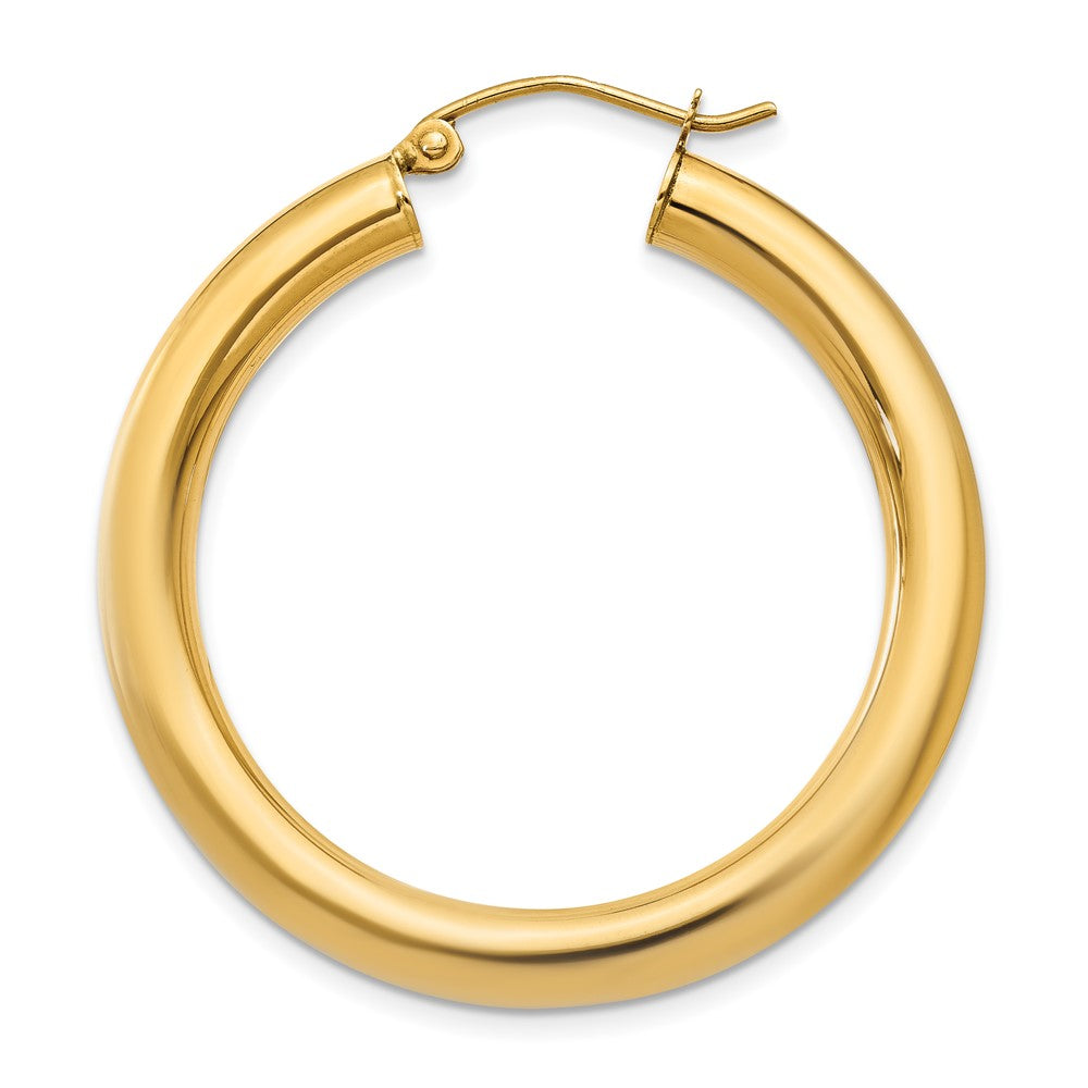 Single 14k Polished 4mm Lightweight Tube Hoop Earring