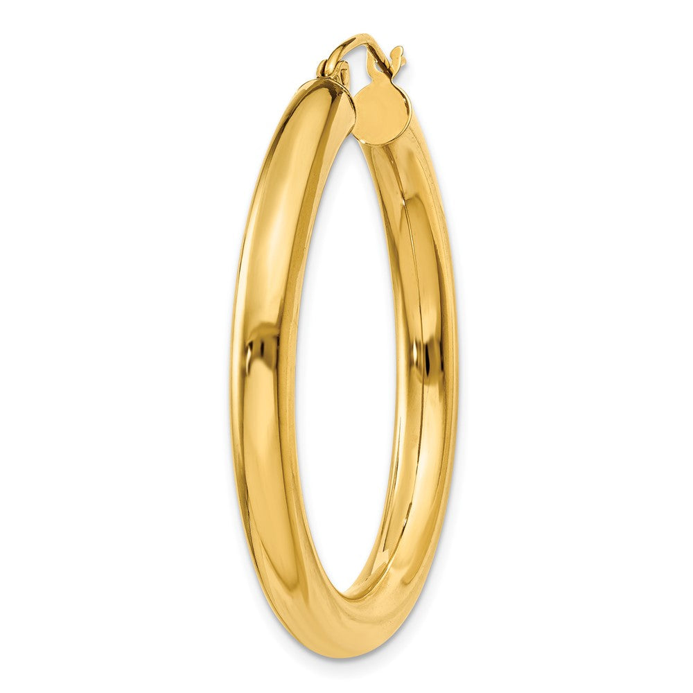 Single 14k Polished 4mm Lightweight Tube Hoop Earring