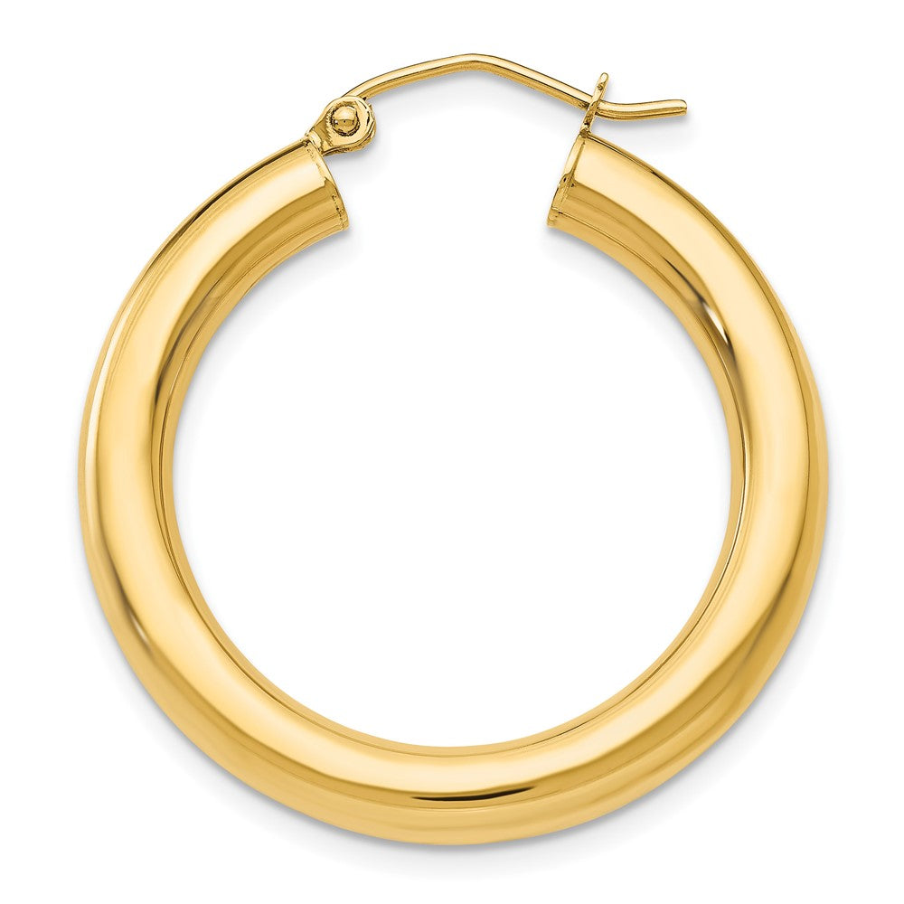 Single 14k Polished 4mm Tube Hoop Earring