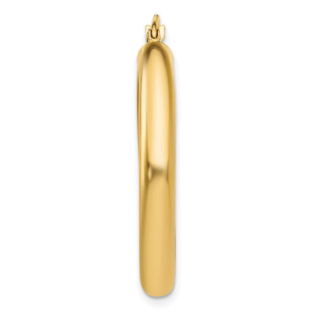 Single 14K Polished 4mm Lightweight Tube Hoop Earring