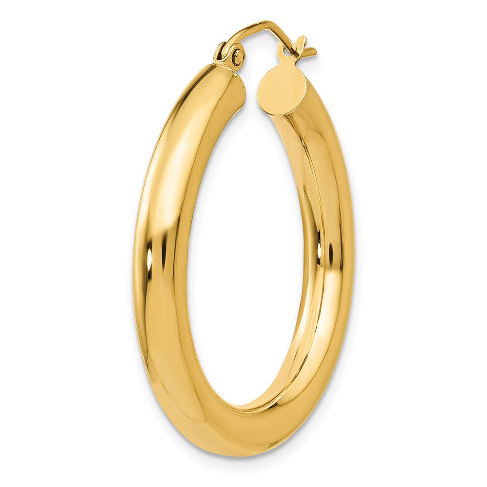 Single 14K Polished 4mm Lightweight Tube Hoop Earring