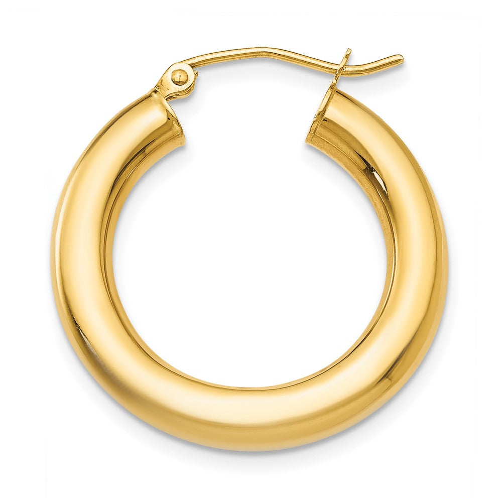 Single 14k Polished 4mm Lightweight Tube Hoop Earring