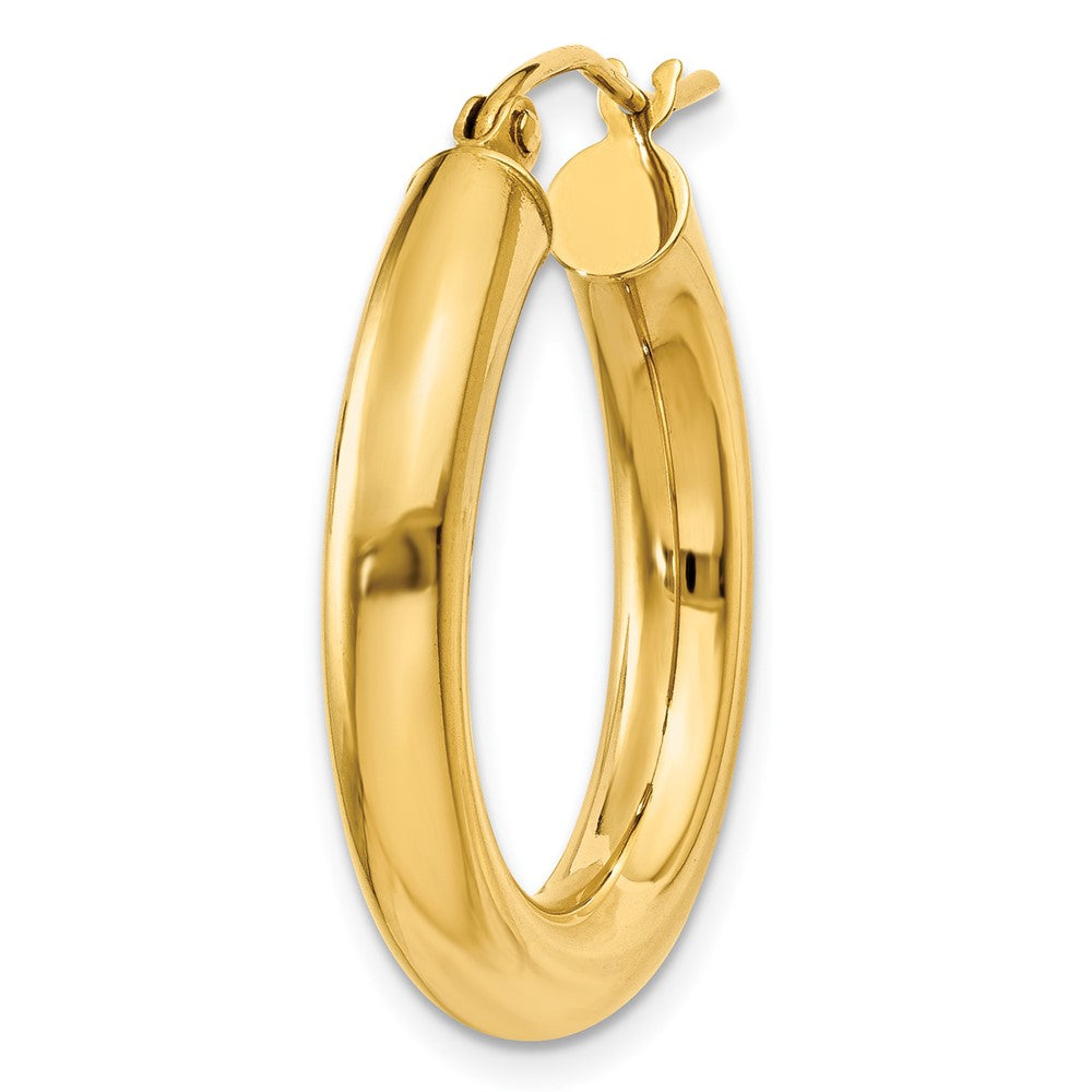 Single 14k Polished 4mm Lightweight Tube Hoop Earring