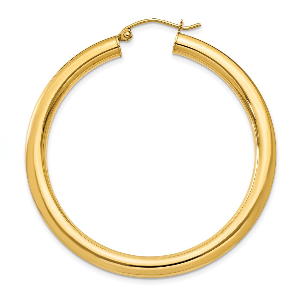 Single 14K Polished 4mm Lightweight Tube Hoop Earring