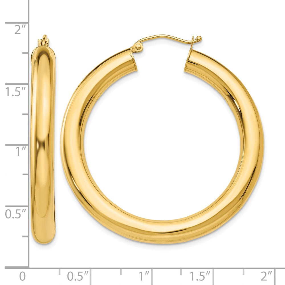14k Polished 5mm Tube Hoop Earrings