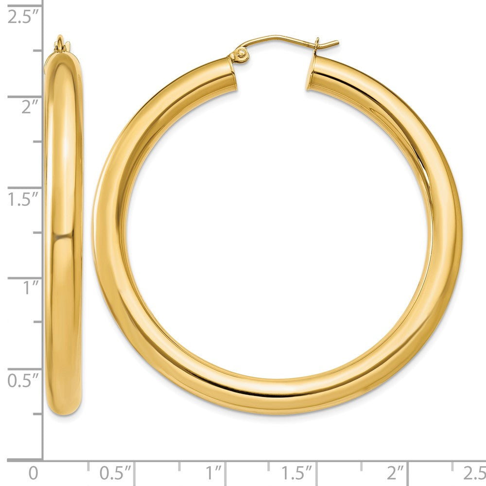 14k Yellow Polished 5mm Lightweight Hoop Earrings