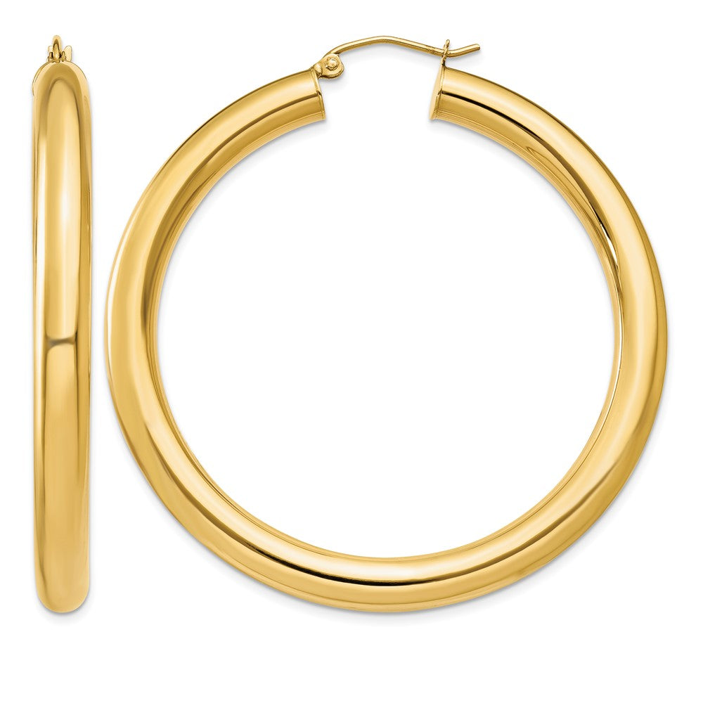 14k Yellow Polished 5mm Lightweight Hoop Earrings