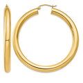 14k Yellow Polished 5mm Lightweight Hoop Earrings