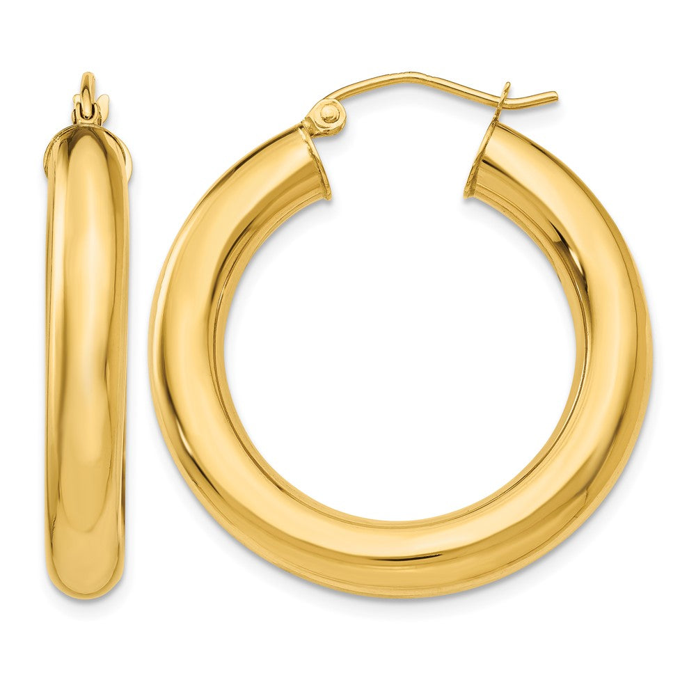 14k Polished 5mm Tube Hoop Earrings