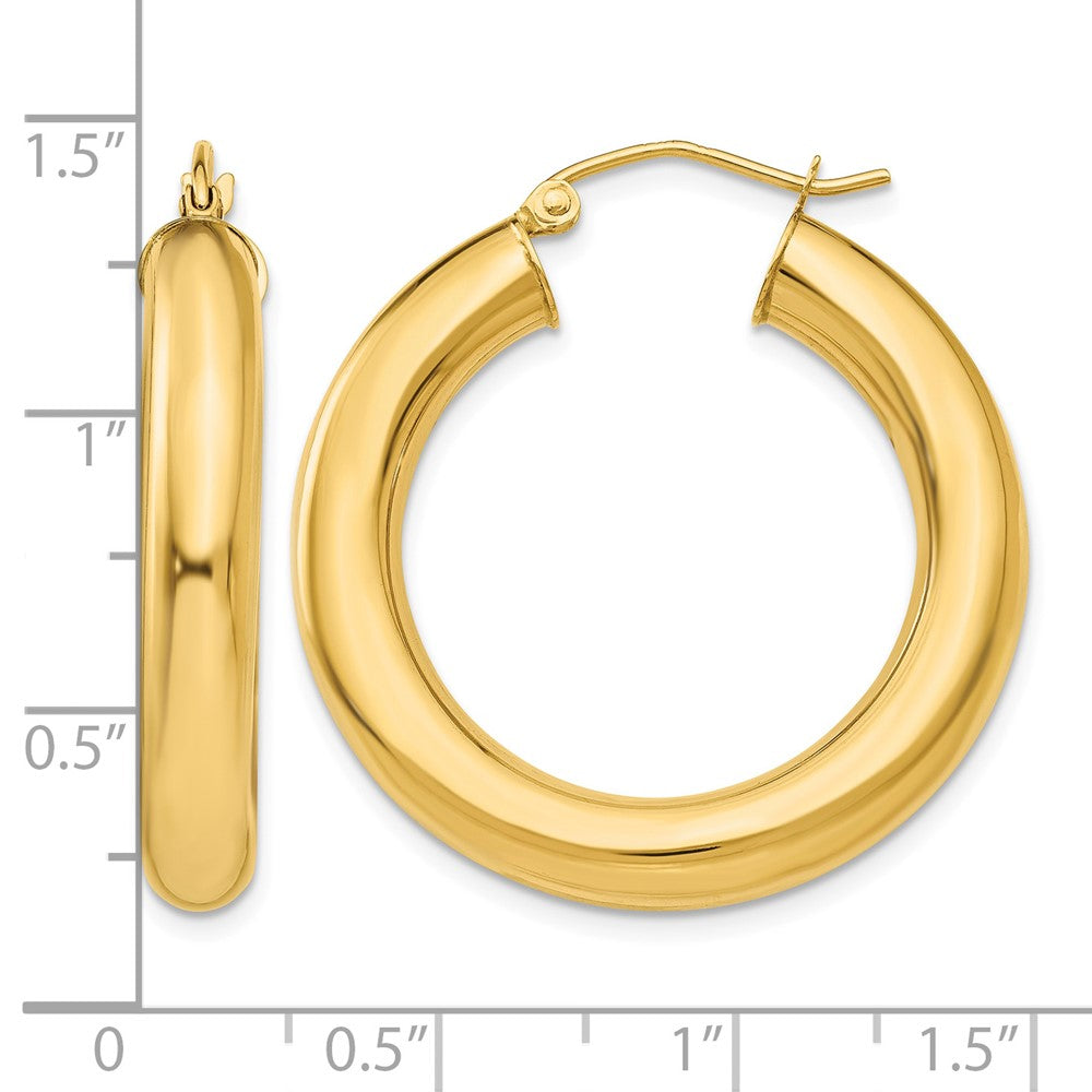 14k Yellow Polished 5mm Lightweight Hoop Earrings