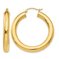 14k Polished 5mm Tube Hoop Earrings