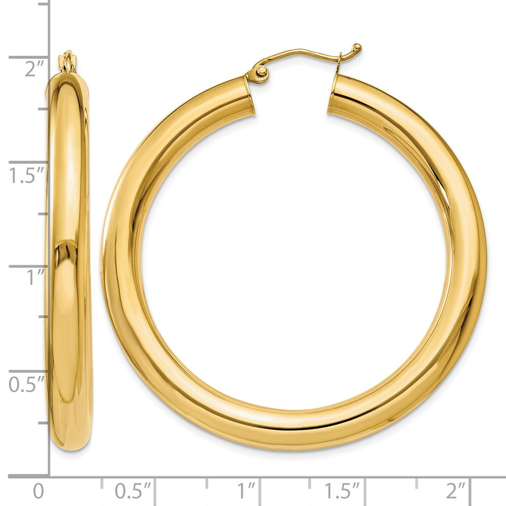 14k Polished 5mm Tube Hoop Earrings