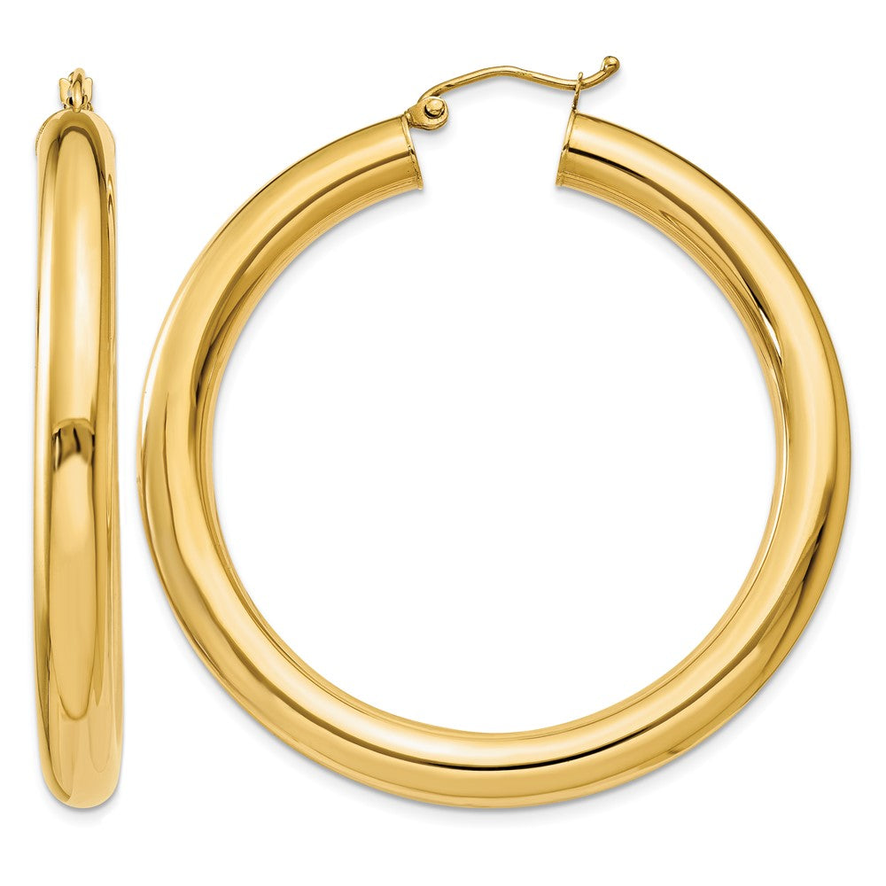 14k Polished 5mm Tube Hoop Earrings