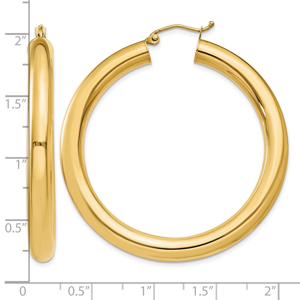 14k Polished 5mm Lightweight Hoop Earrings
