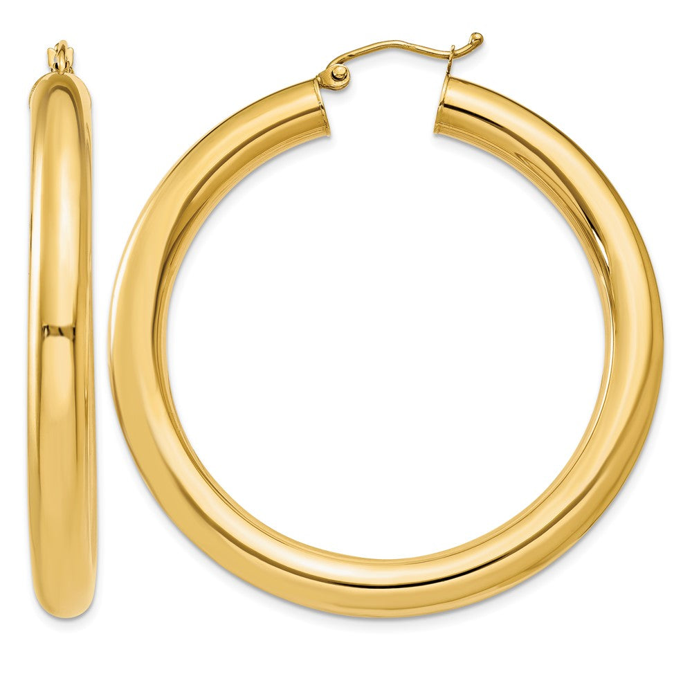 14k Polished 5mm Lightweight Hoop Earrings