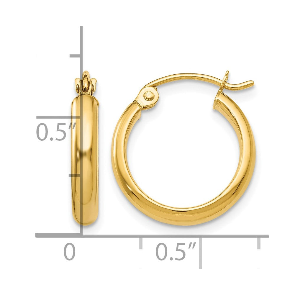 14k Polished Hoop Earring