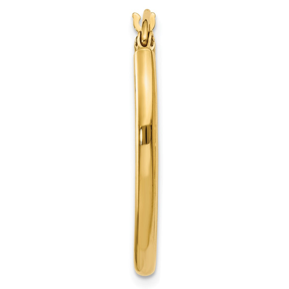 Single 14k Oval Polished Hoop Earring