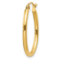 Single 14k Oval Polished Hoop Earring