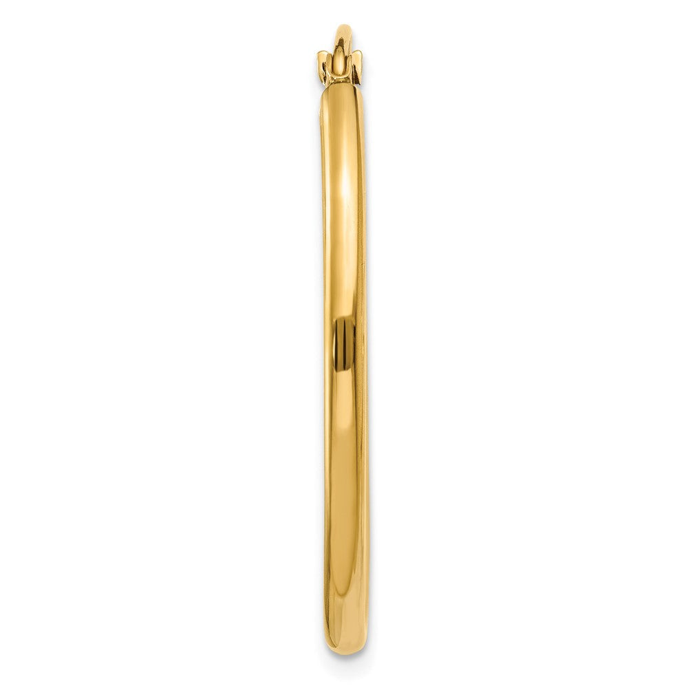 Single 14k Oval Polished Hoop Earring