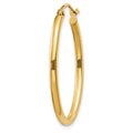 Single 14k Oval Polished Hoop Earring
