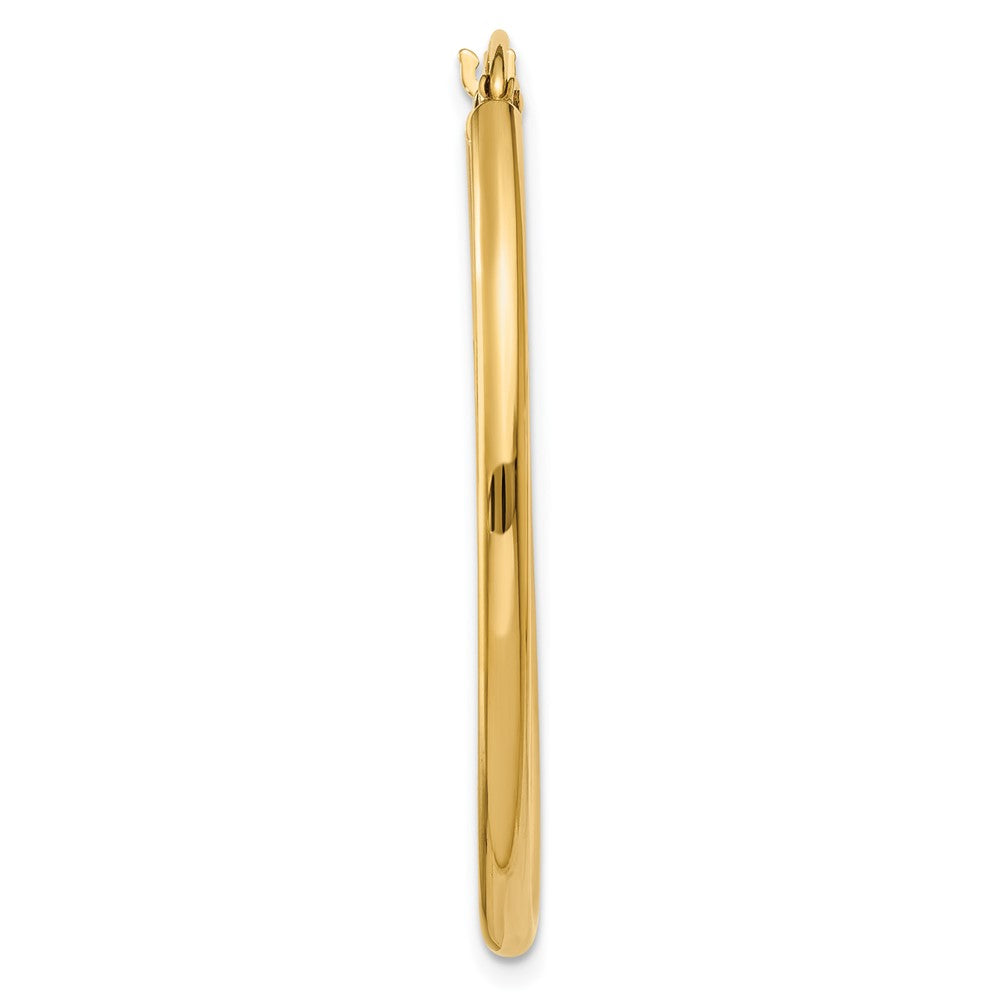Single 14k Oval Polished Hoop Earring