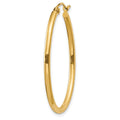 Single 14k Oval Polished Hoop Earring