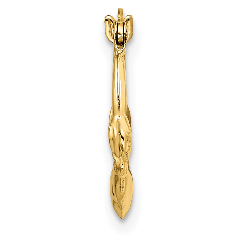 Single 14k Claddagh Hoop Earring