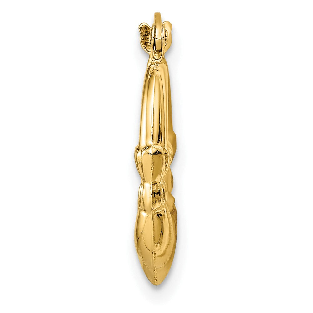 Single 14k Claddagh Hoop Earring