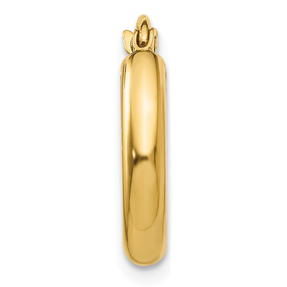 Single 14k Round Tube Hoop Earring