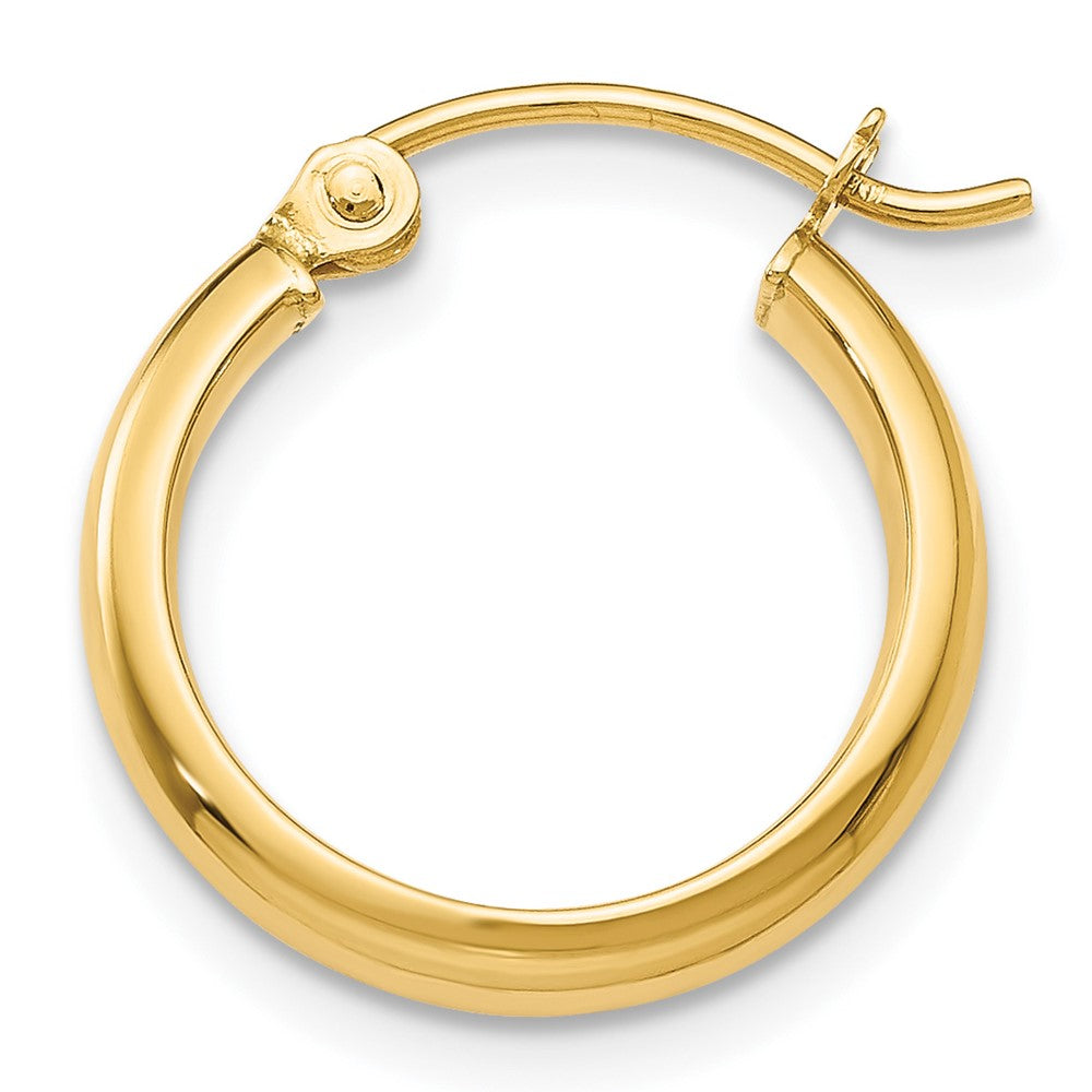 Single 14k Round Tube Hoop Earring