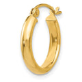 Single 14k Round Tube Hoop Earring