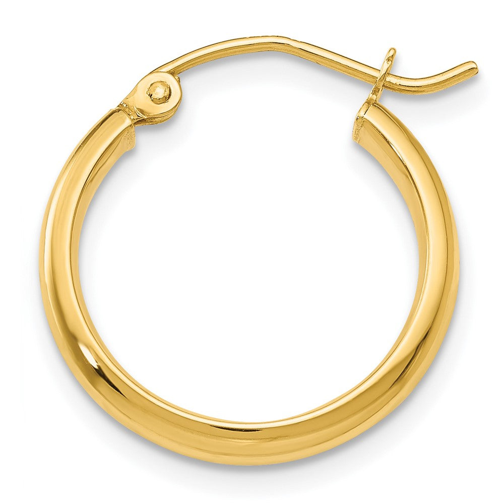 Single 14k Round Tube Hoop Earring