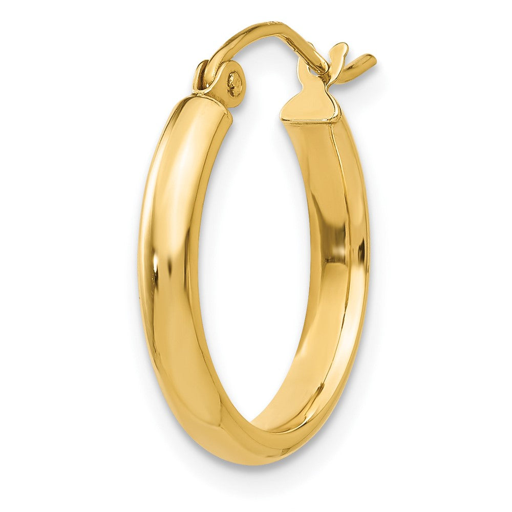 Single 14k Round Tube Hoop Earring