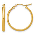 14k Round Tube Hoop Earrings