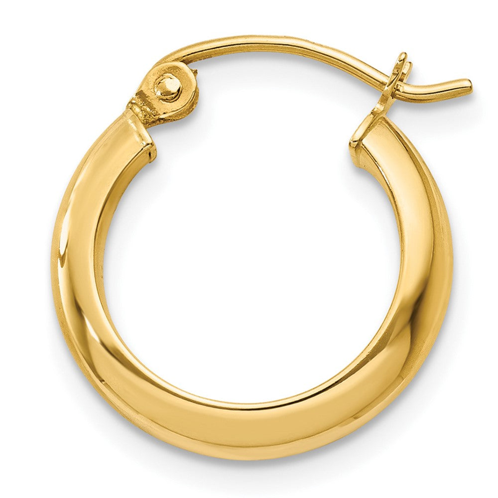 Single 14k Round Tube Hoop Earring