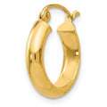 Single 14k Round Tube Hoop Earring