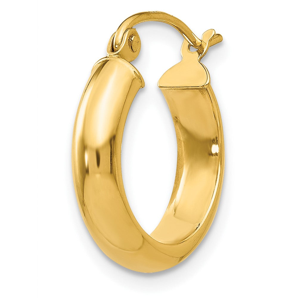 Single 14k Round Tube Hoop Earring