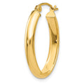 Single 14k Polished 3.5mm Oval Hoop Earring