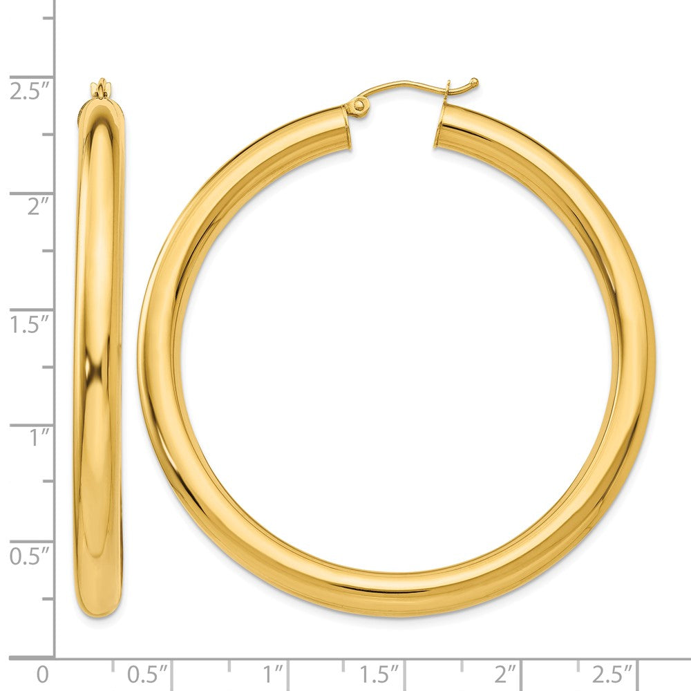 14k Polished 5mm Tube Hoop Earrings