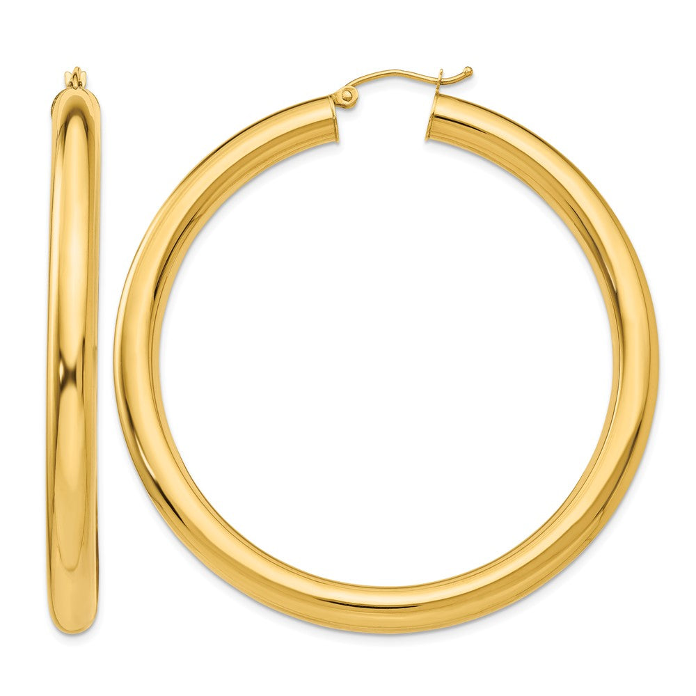 14k Polished 5mm Tube Hoop Earrings