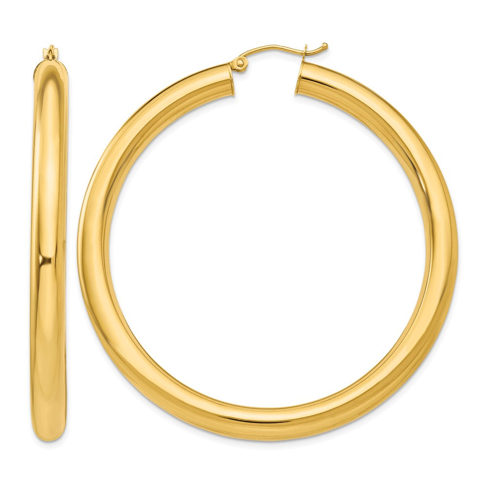 14k Polished 5mm Lightweight Hoop Earrings