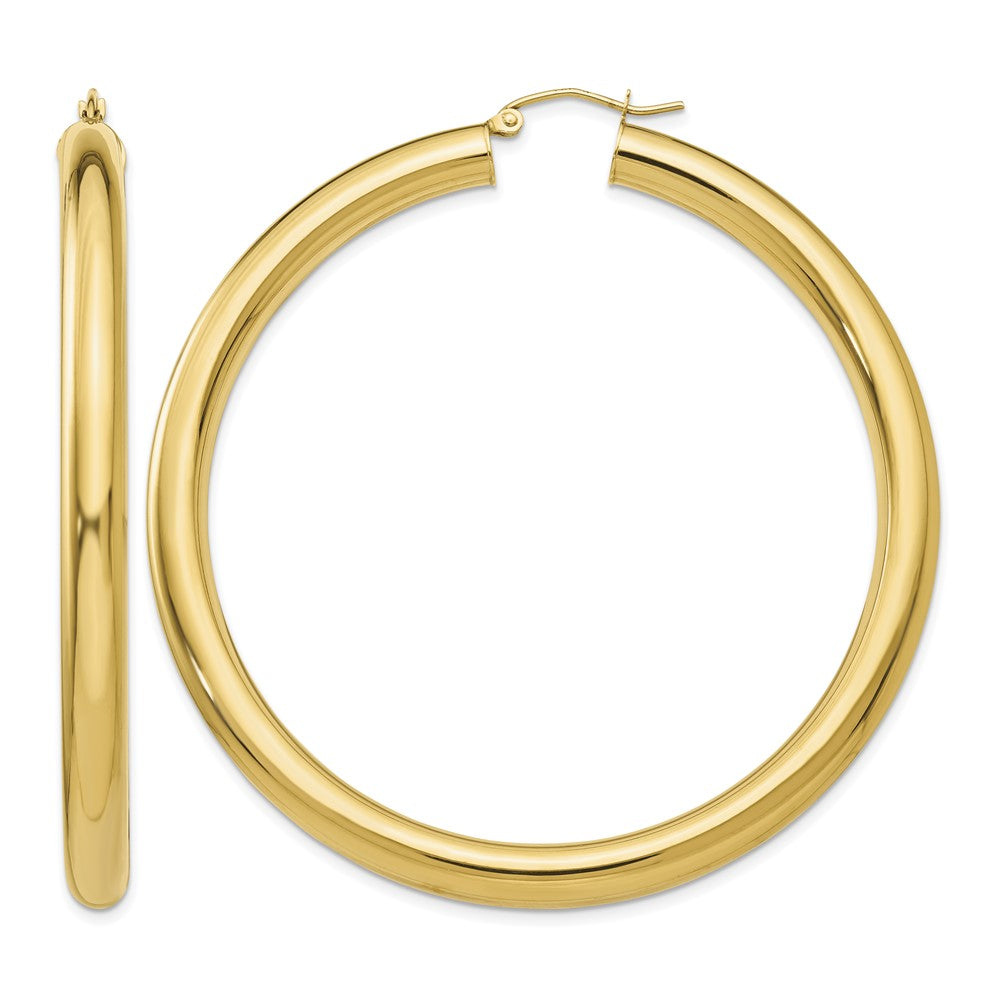 14k Polished 5mm Tube Hoop Earrings