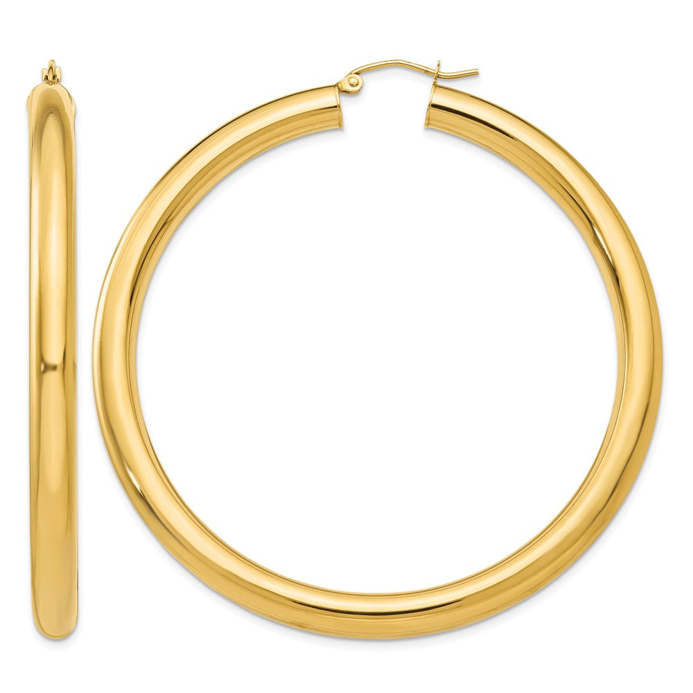 14k Polished 5mm Lightweight Hoop Earrings