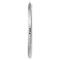 Single 14k White Gold Diamond-cut 2mm Round Tube Hoop Earring